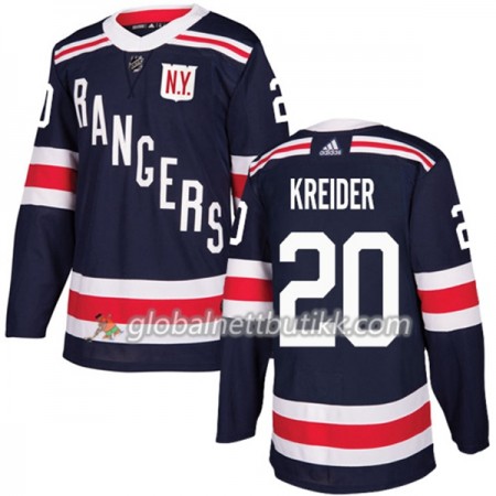 New York Rangers Hockeydrakt Chris Kreider 20 2017-2018 2018 Winter Classic Blå Adidas Authentic - Herre